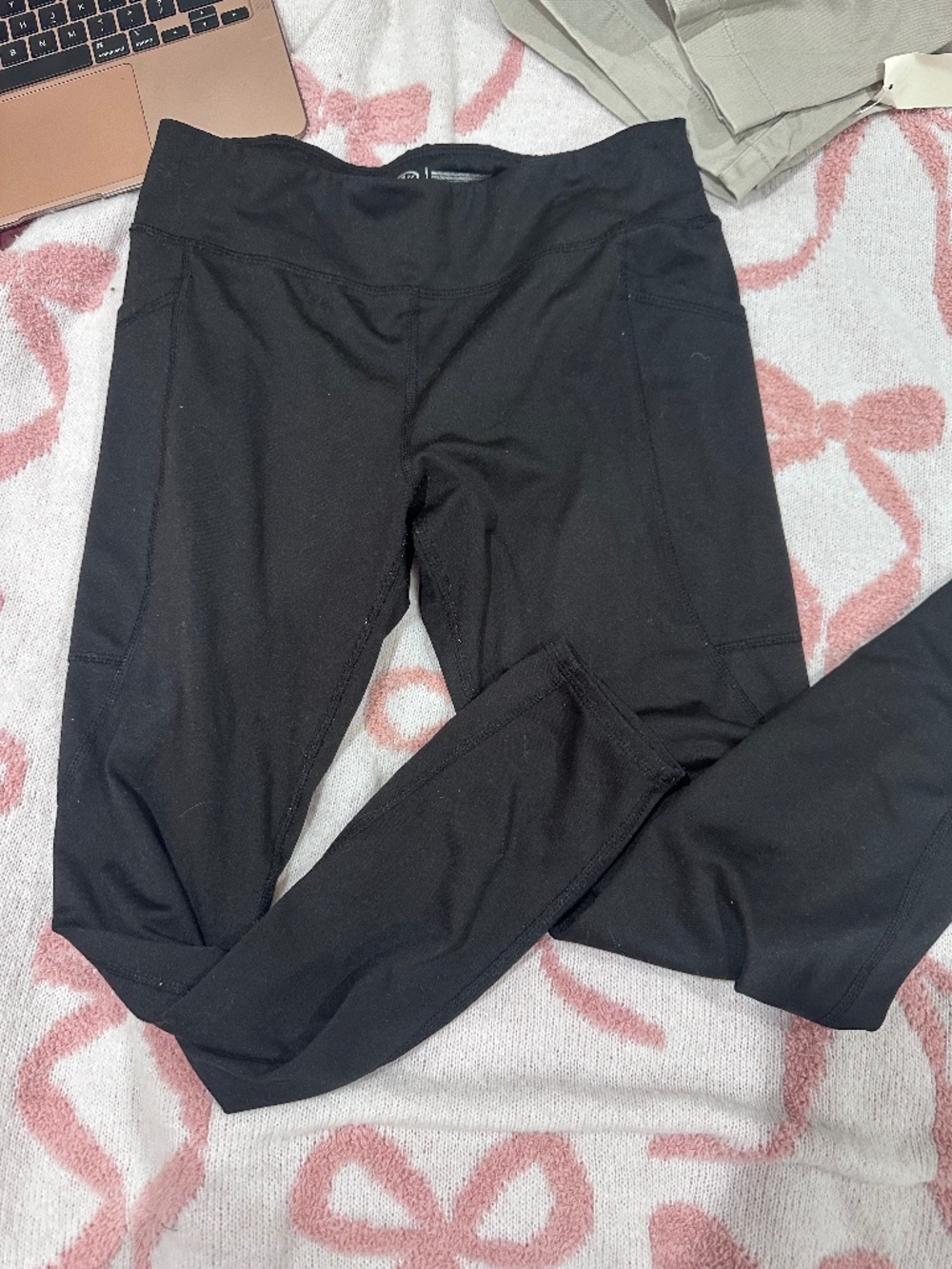 Athletic Works Girls Black Leggings